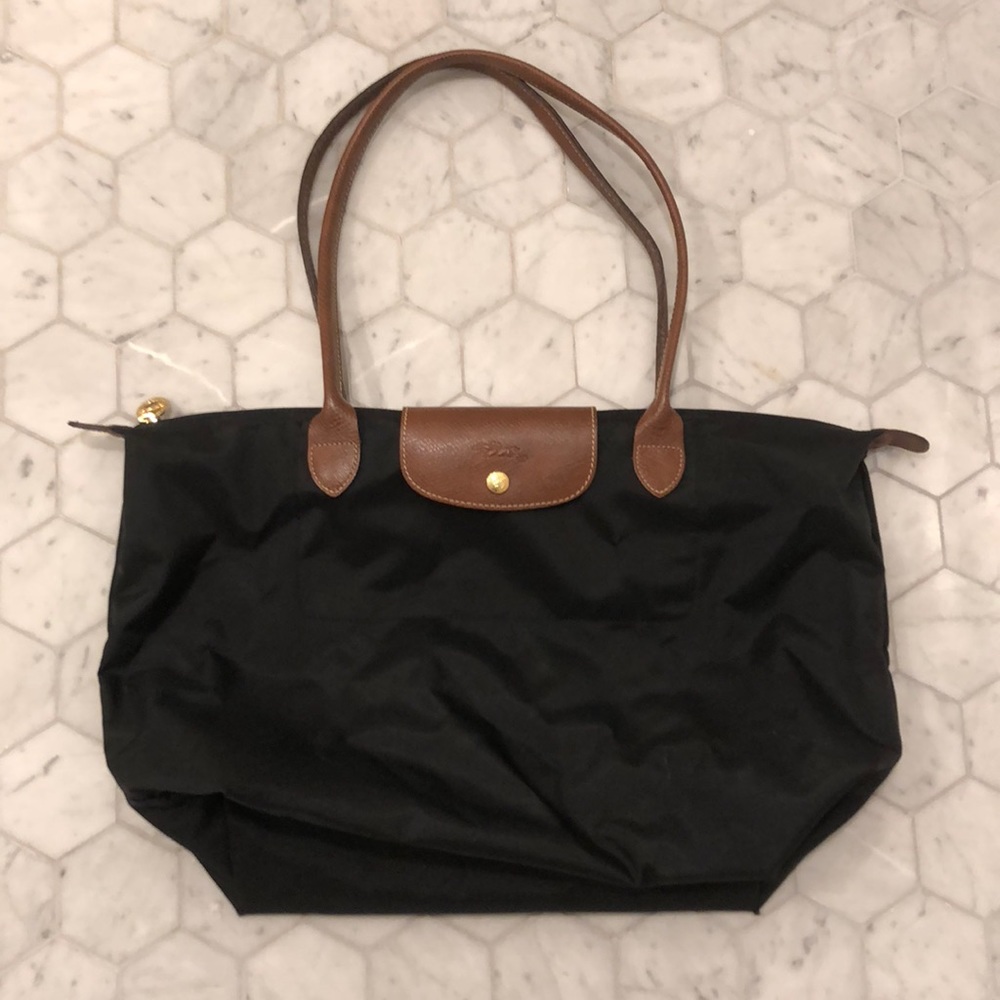Black large longchamp bag